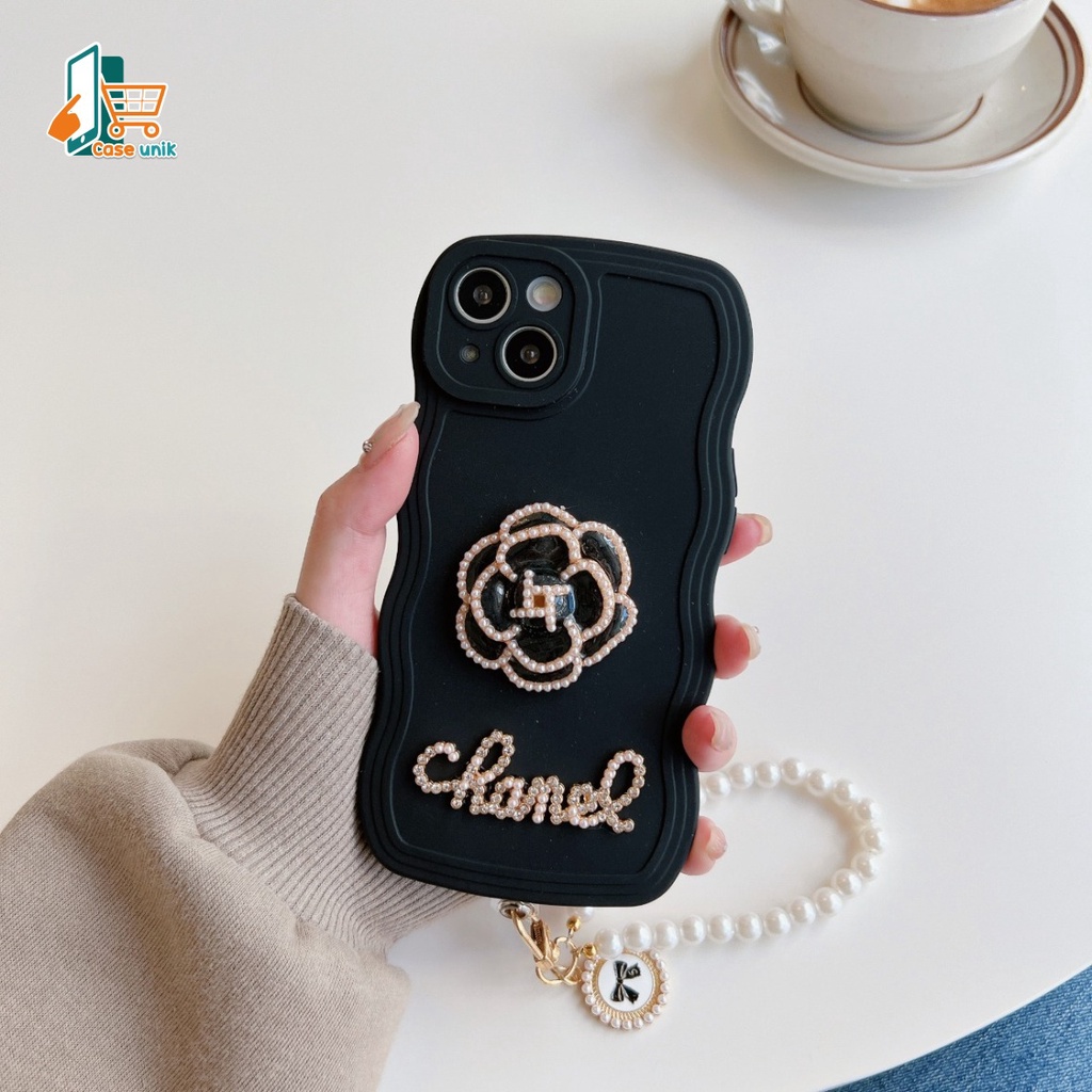 GC13 SOFTCASE WAVY FLOWER 3D LANYARD FOR XIAOMI REDMI 4A 4X 5A A1+ 6A 8 8A PRO 9 9A 9C 10A 9T 10 5G 2022 10C C40 POCO X3 PRO M3 M5 NOTE 4 4X 5 5A PRIME 7 8 9 10 11 12 PRO CS5323