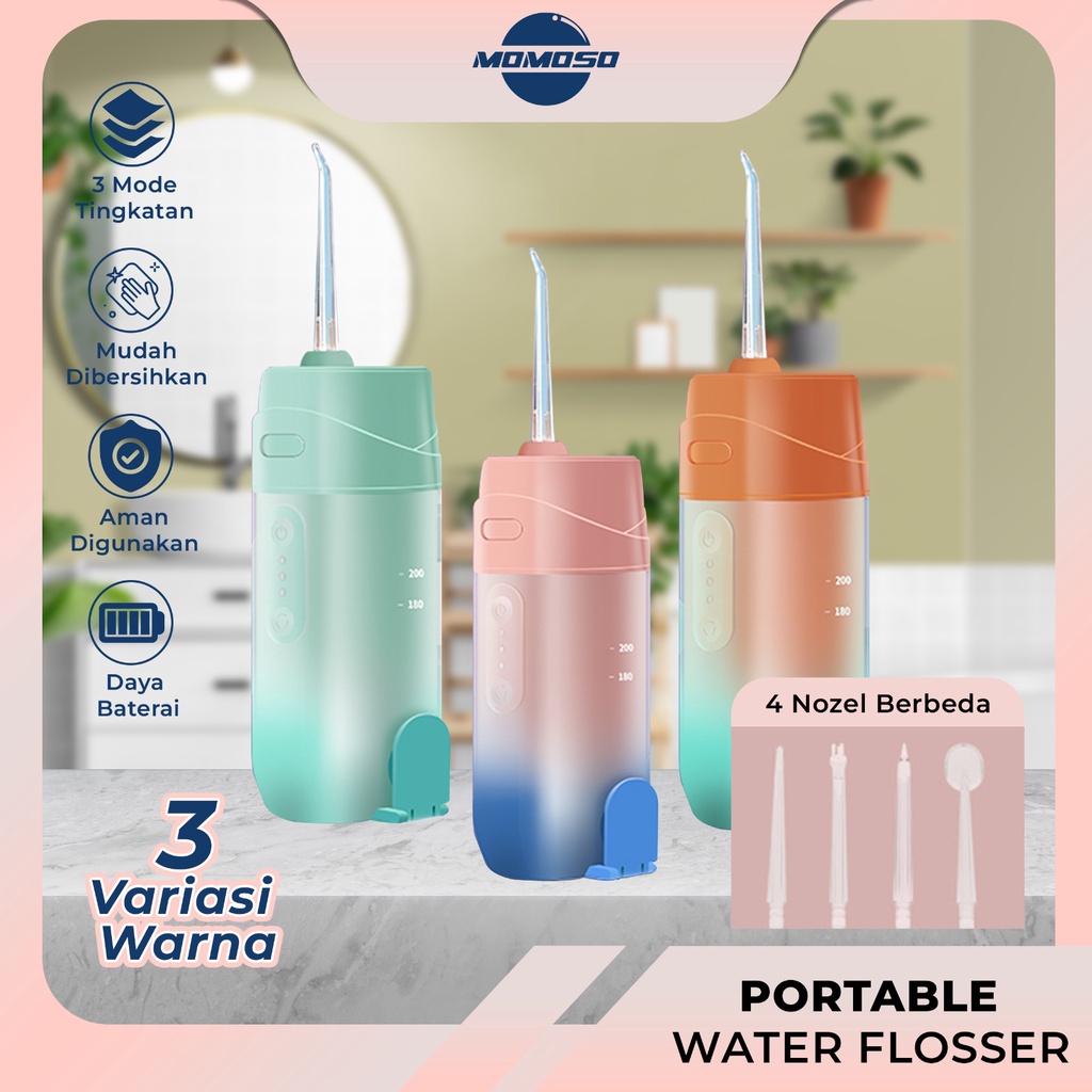 MOMOSO Dental Flosser / Semprotan Gigi  Flushing Portable/Semprotan pembersih Gigi Unik&Lucu/Portabl