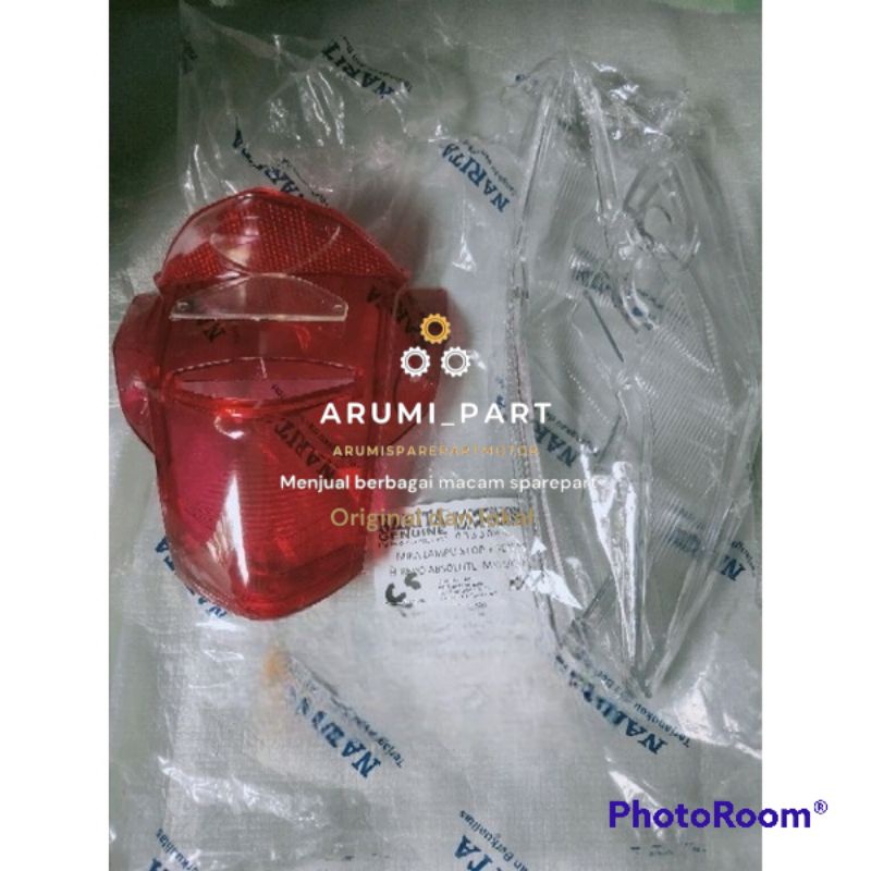 Mika Stop rem belakang sen sein Revo Absolute Merah Putih Revo fit karbu karbulator