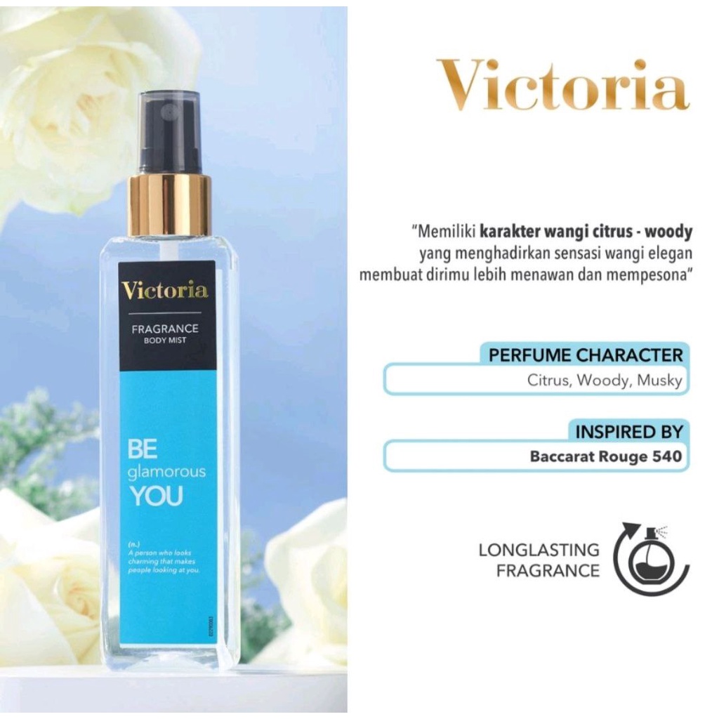 VICTORIA BODY MIST BE GLAMOROUS VICTORIA FRAGRANCE BODY MIST 100ML