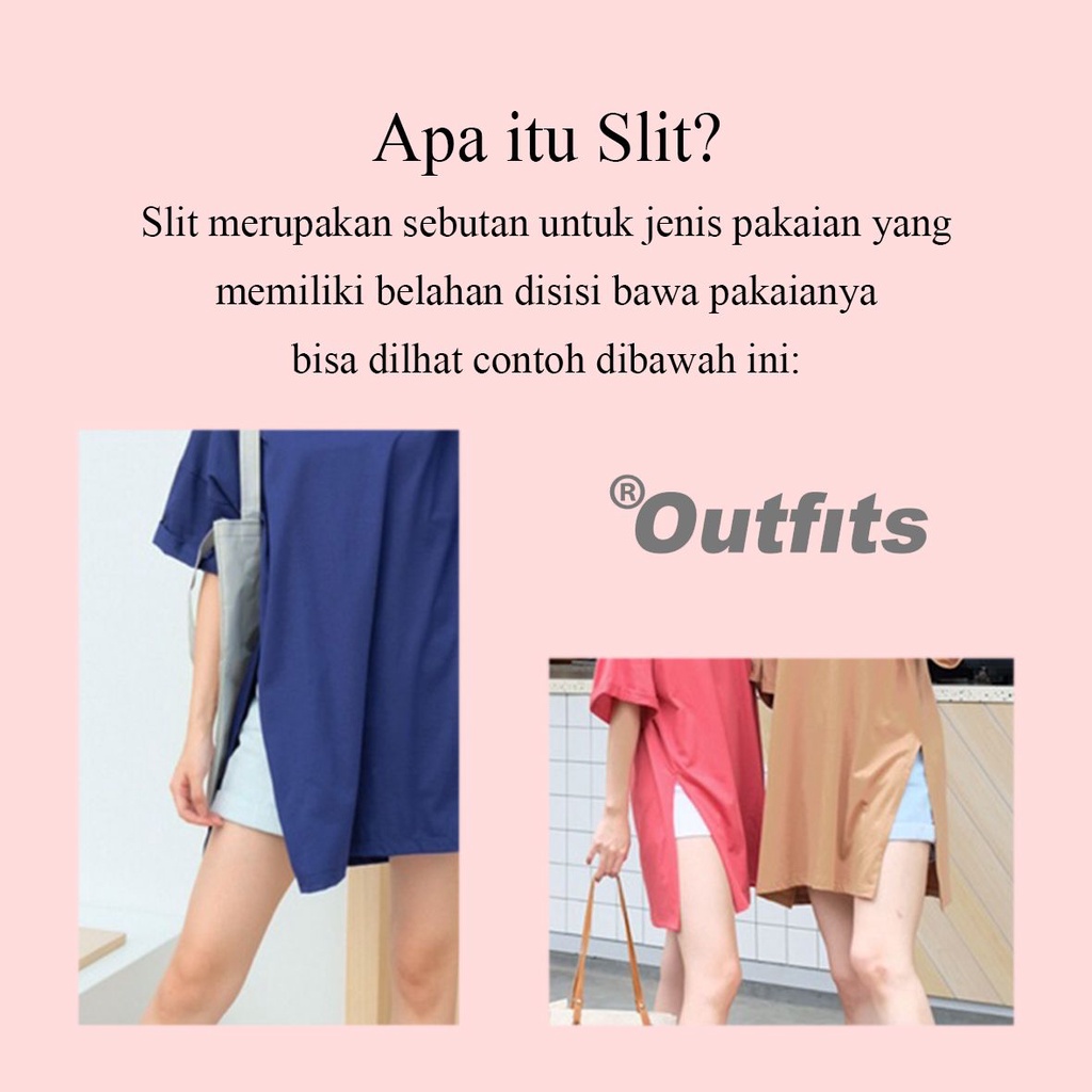 KAOS OVERSIZE T SHIRT WITH HIGH SLIT WANITA