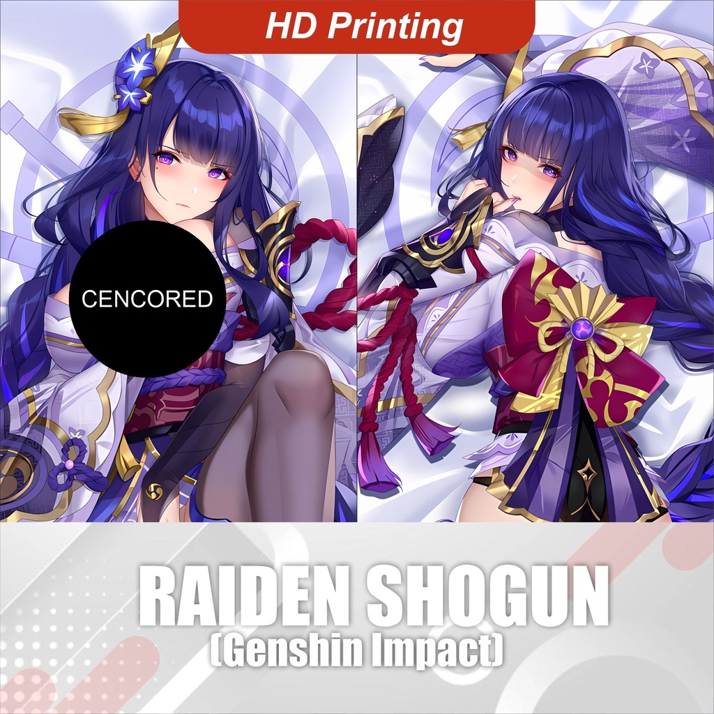Dakimakura Raiden Shogun Baal Genshin Impact 150x50 cm (Cover Only)