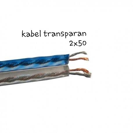 PROMO Kabel Listrik Transparan 2x50 Kabel Audio Serabut Per METER ////***
