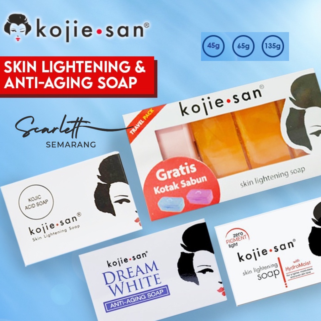 KOJIE SAN Skin Lightening Soap Kojic Acid - Dream White - Hydramoist 45 / 65 / 135g Sabun KOJIESAN BPOM