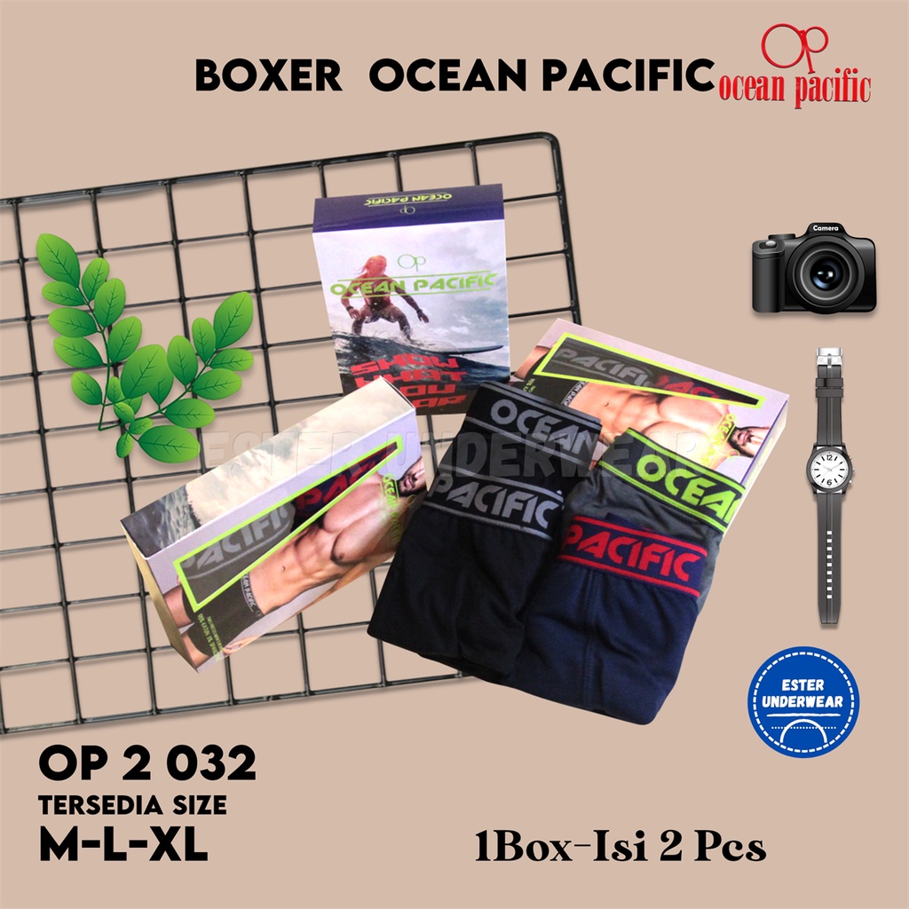 Celana Boxer Pria Ocean Pacific OP 032 isi 2 Pcs/Pack