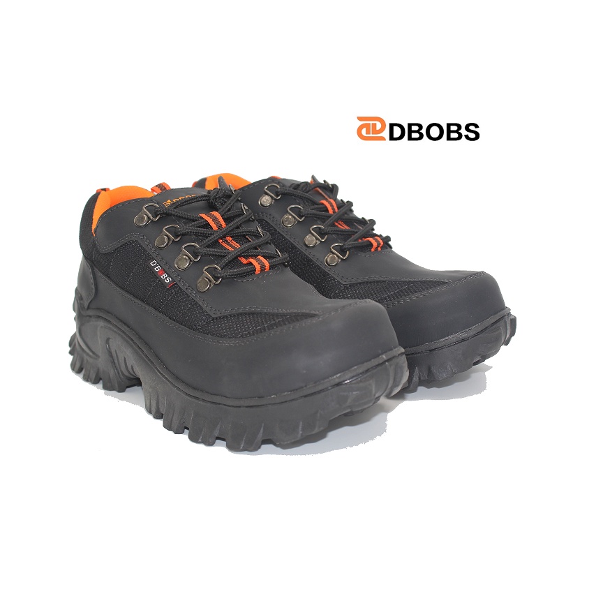 Sepatu Safety Pria - Dbobs - Safety Shoes Hiking Septi Gunung Sefty Outdoor Tracking Black Ton