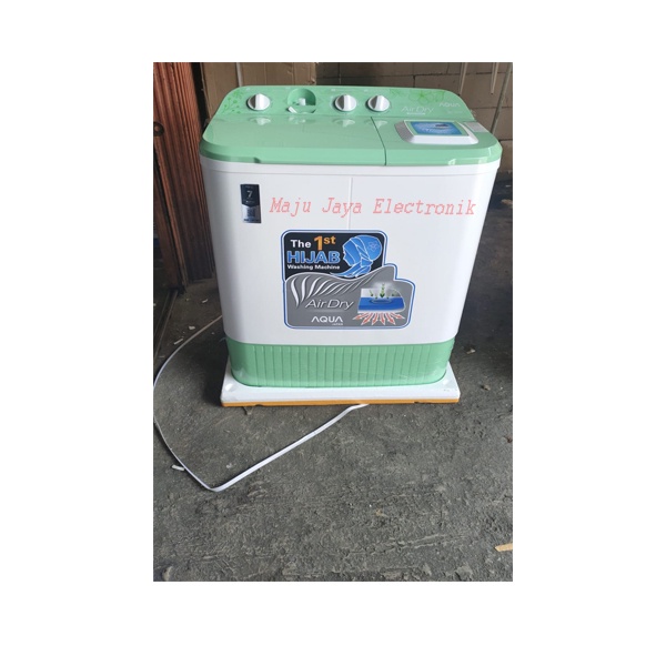 Mesin Cuci 2 Tabung AQUA QW 961 XT 9.5 KG Hijab Airdry Water Selector