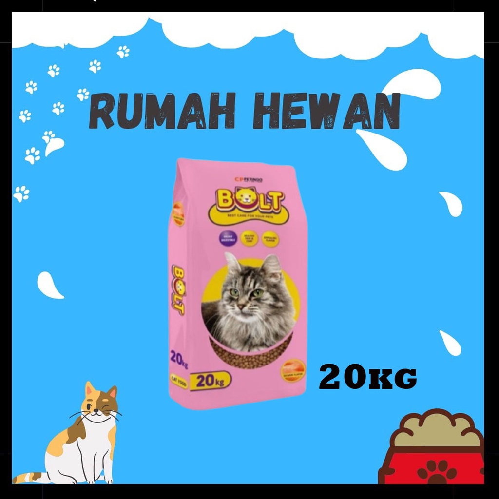 Bolt CAT 20KG Tuna &amp; Salmon Makanan Kucing / Khusus Gosend &amp; GRAB