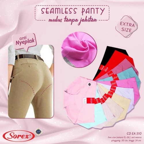 SEAMLESS PANTY SOREX EA 510 TANPA JAHITAN &amp; FREE SIZE SETARA XL &amp; XXL