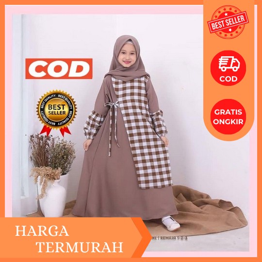 Gamis Nana Kids Set Hijab Anak Gamis Anak Perempuan 1 2 3 4 5 Tahun Dress Gamis Anak Baju Muslim Ana