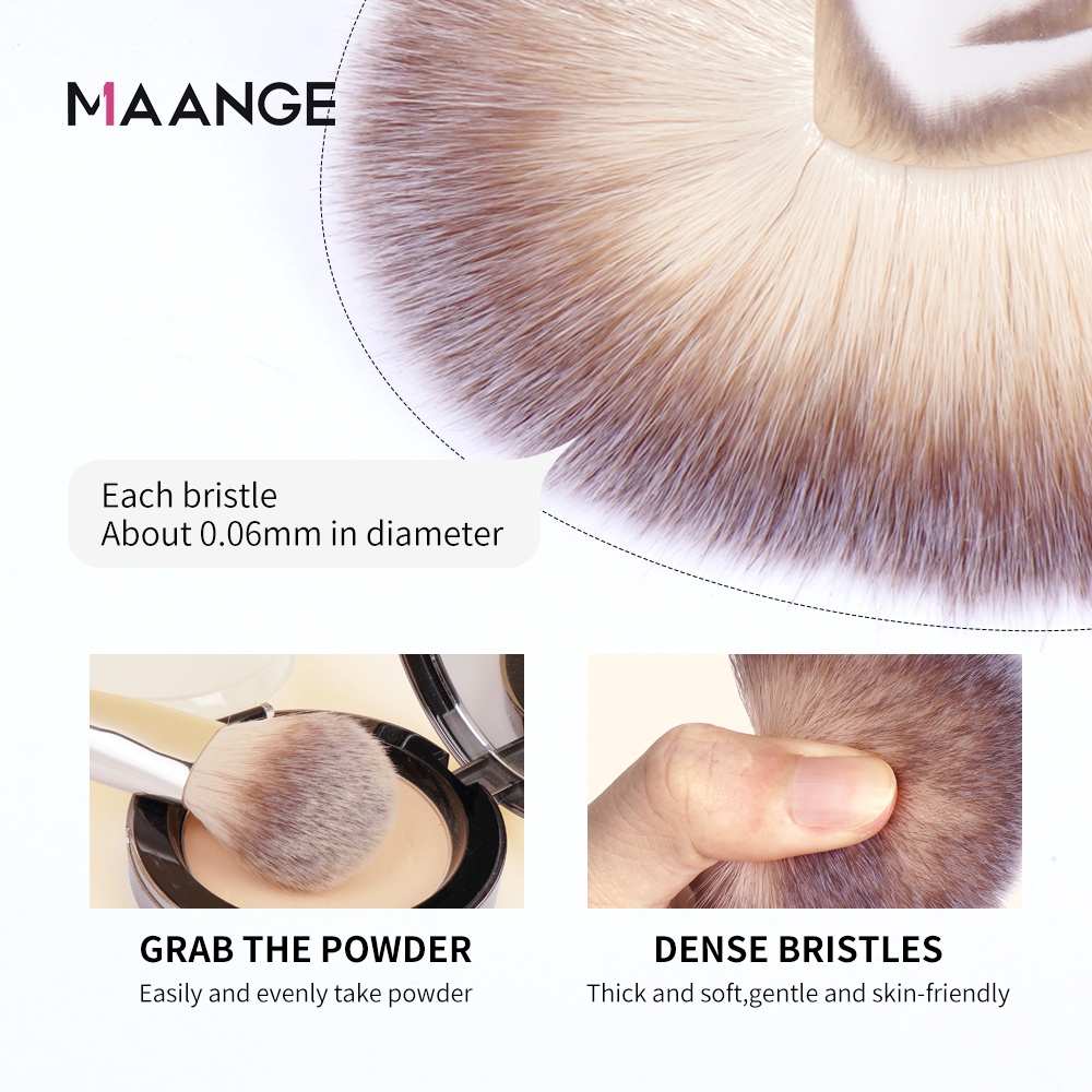 MAANGE Kuas Make Up Set 18 Set Kosmetic Brush Makeup Powder Eye Shadow Foundation Blusher Blending Beauty 51239