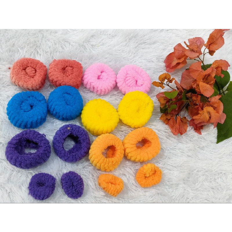 ikat rambut donat beranak 2 pcs/ Ikat rambut korea