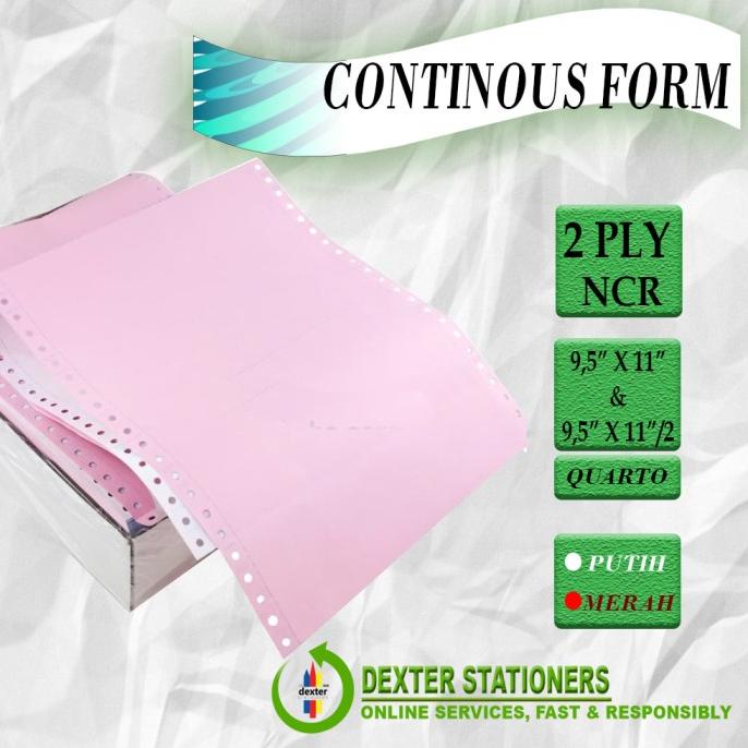 

Kertas Continous Form 2 Ply / Rangkap 3 9.5"X11" Cf K2 Kertas Komputer