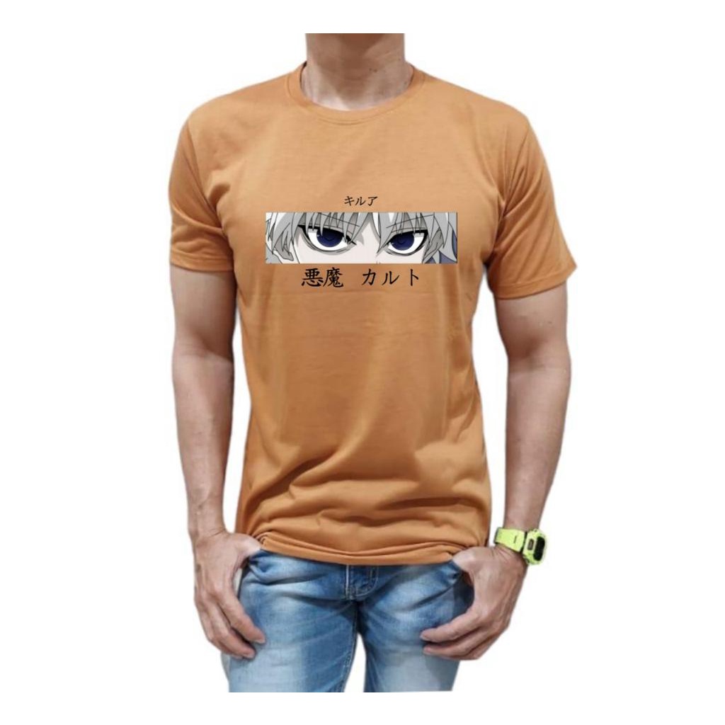 KAOS MODEL KILLUA ANIME HUNTER X HUNTER BAHAN KATUN NYAMAN DI PAKAI KUALITAS PREMIUM