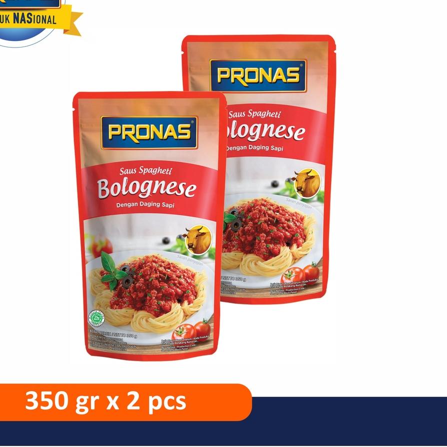 

◌ Pronas Saus Bolognais legkap dengan Daging Sapi 350 g bundling 2 pcs ➪