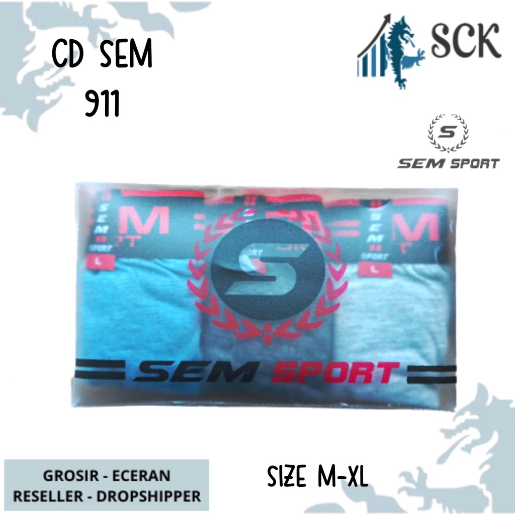 [ISI 3] CD Pria SEM SPORT MIKA 911 / Celana Dalam Pria / Cd Cowok Dewasa