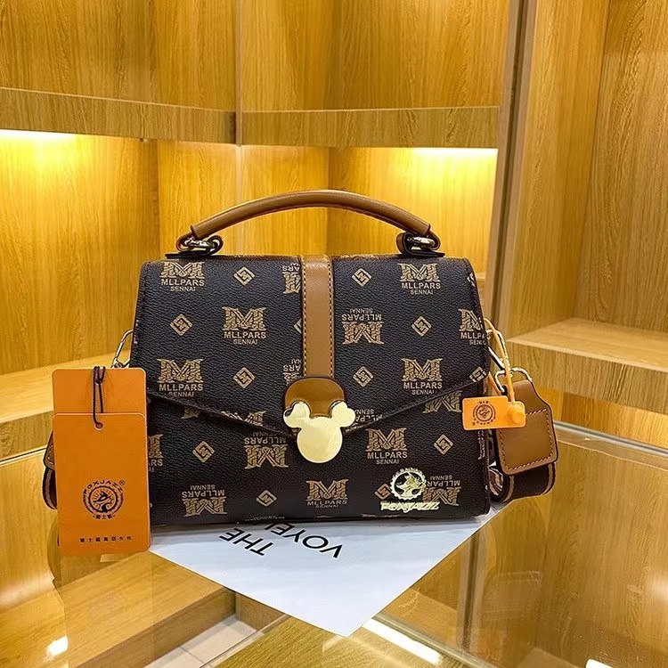 JK 3021 TAS FOXJAZZ SELEMPANG WANITA FASHION IMPORT SLINGBAG MOTIF FLOWER ELEGAN BUKAAN KUNCI MICKEY  E5461 P9071