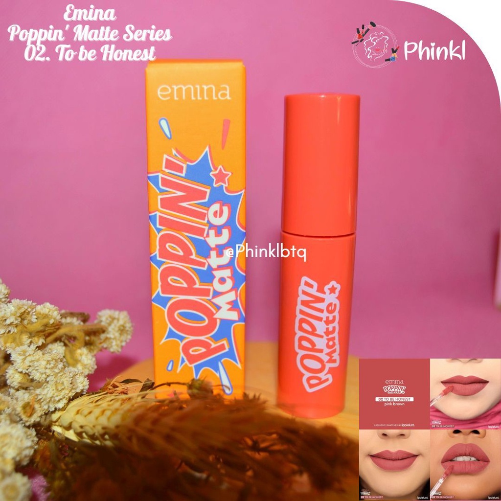 `ღ´ PHINKL `ღ´ ╰☆☆ 𝔢мιℕά ☆☆╮Emina Poppin Matte Lipcream ombre cocok untuk remaja ke sekolah kampus kerja