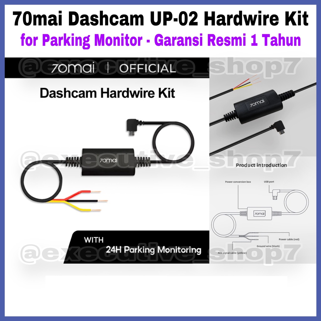 70mai Dashcam UP-02 Hardwire Kit - for Parking Monitor - Garansi Resmi 1 Tahun