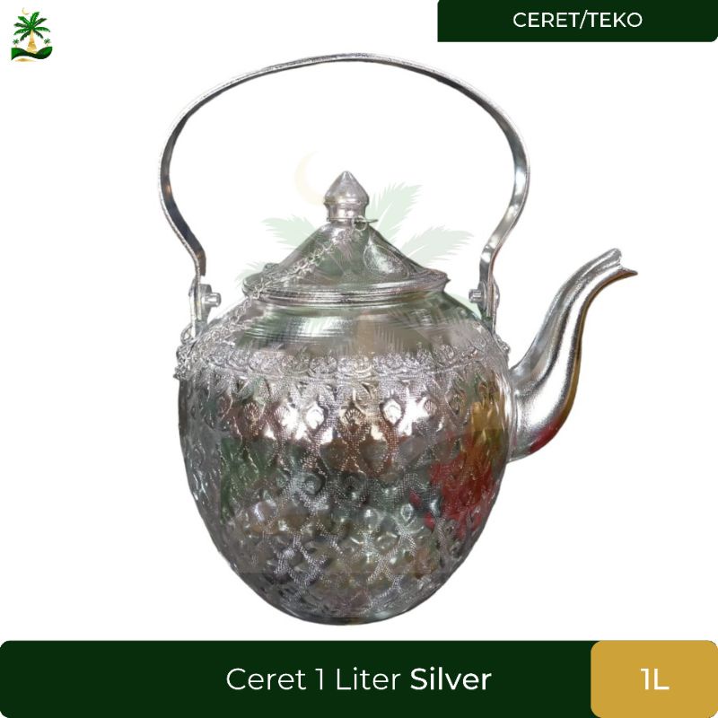 Jual Teko Arab Diamond Silver Arabbian Tea Kettle Ceret Arab 1 Liter