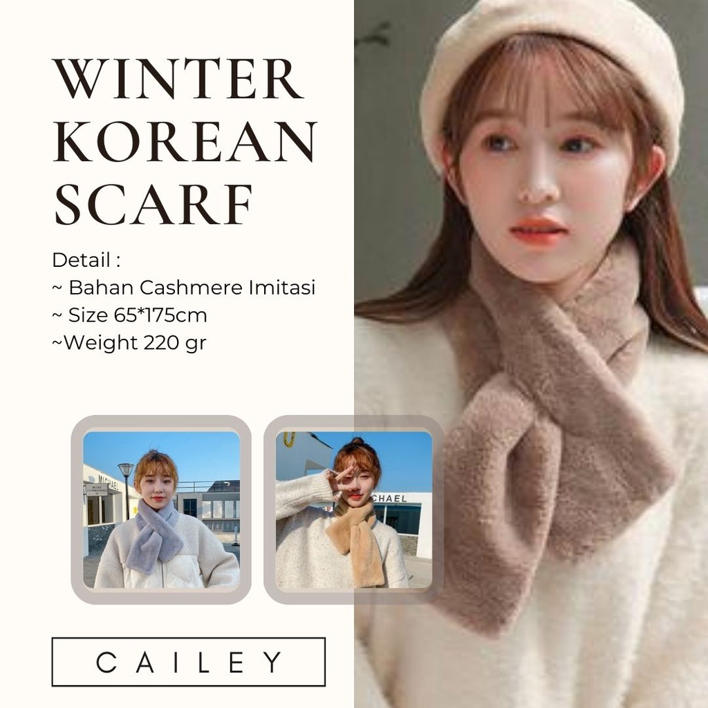 Syal Winter Scarf Halus Fashion Korea Import Pria Wanita Musim Dingin SM01