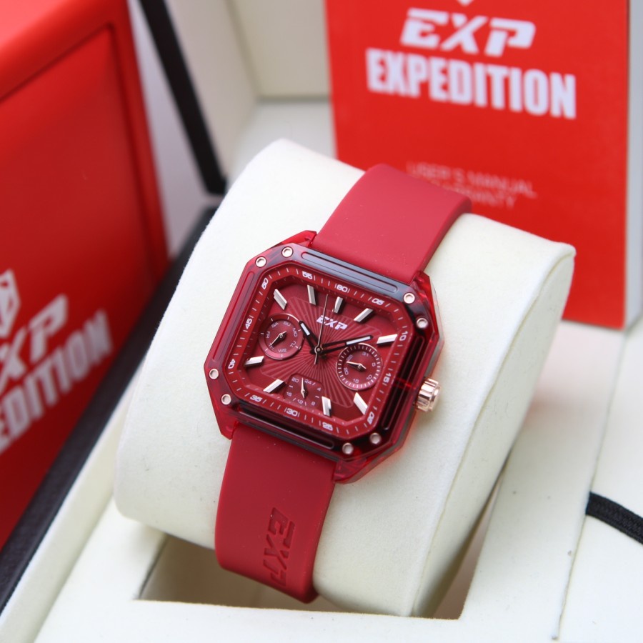 JAM TANGAN WANITA EXPEDITION EXP 6840 / E 6840 / E6840 RUBBER ORIGINAL GARANSI RESMI 1 TAHUN