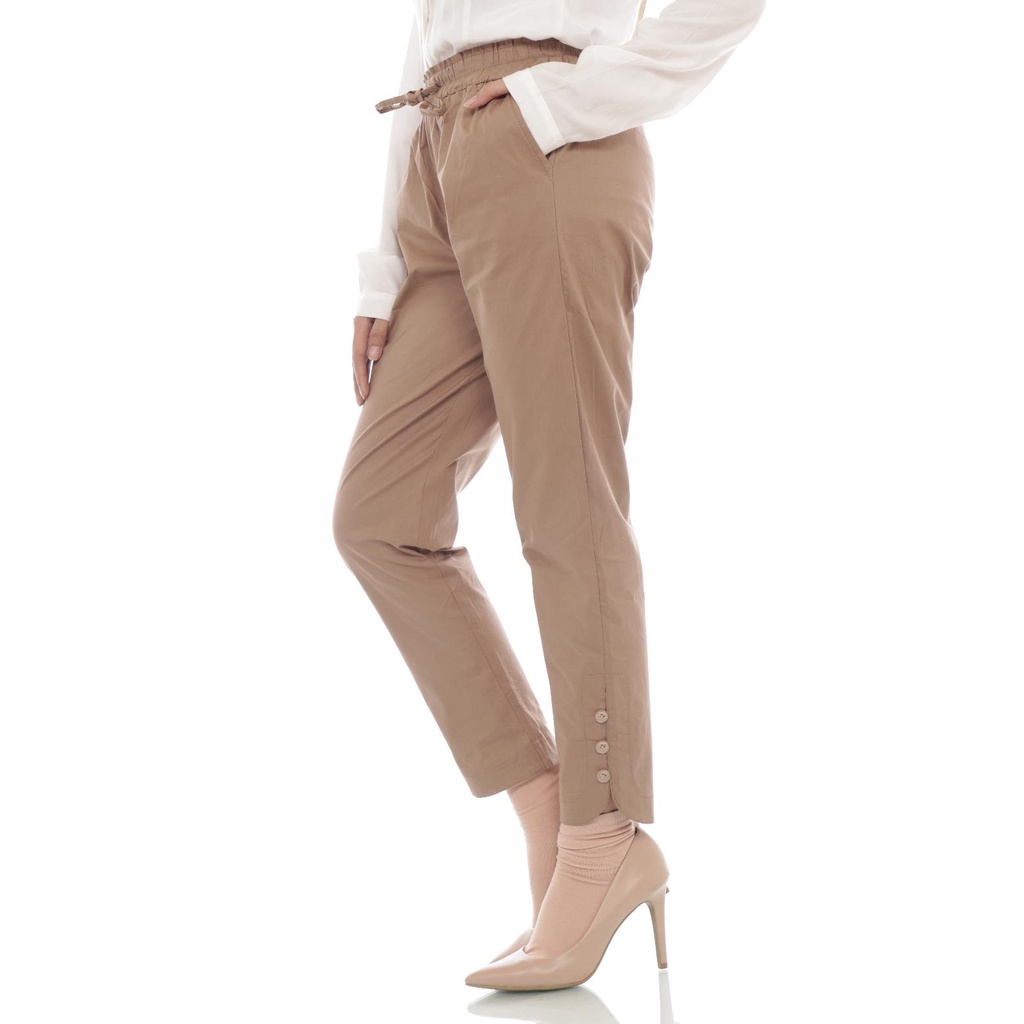 NHM Celana Panjang Wanita Cindy Pants, Celana Kerja Formal Casual Stretch