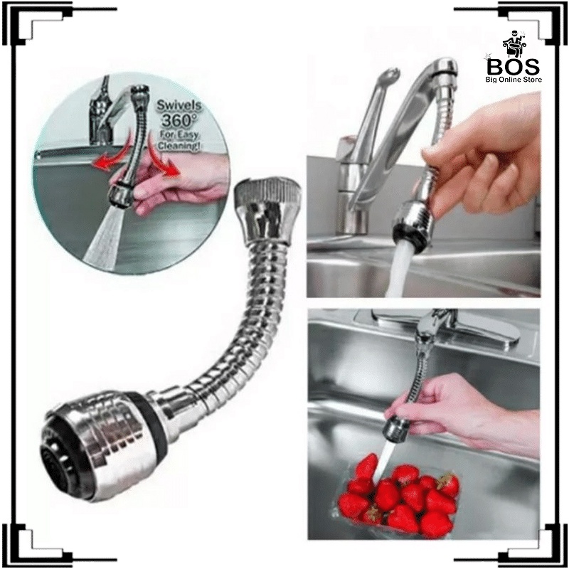 BOS - SAMBUNGAN KERAN AIR FLEXIBLE / SAMBUNGAN AIR KRAN DAPUR WASTAFEL FAUCET