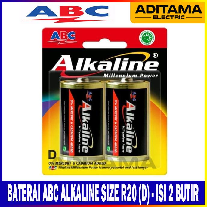 BATERAI ABC ALKALINE LR20 (D) 2B