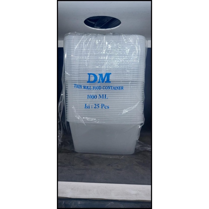 

Thinwall Kotak / Container Plastik 1000 Ml Isi 25 Pcs