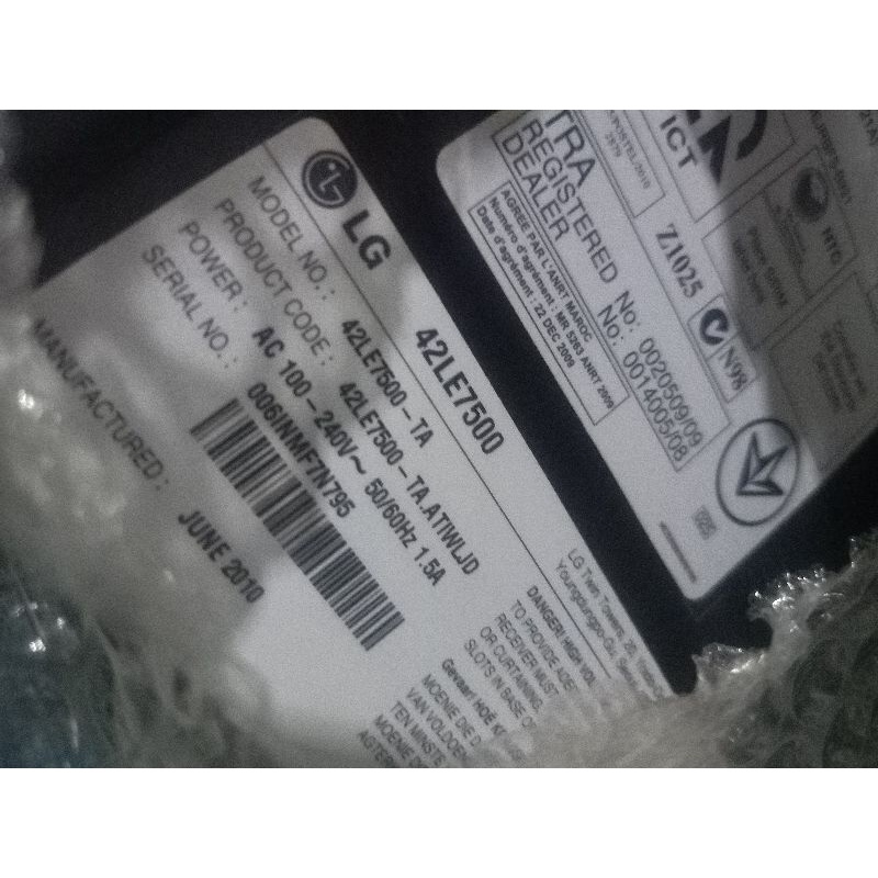 Panel Layar Tv Led LG 42LE7500 ORI