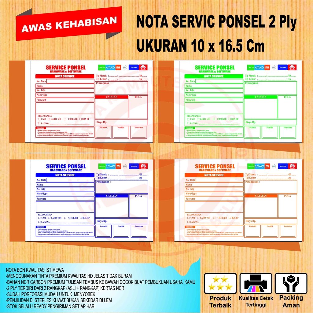 

NOTA SERVIS PONSEL