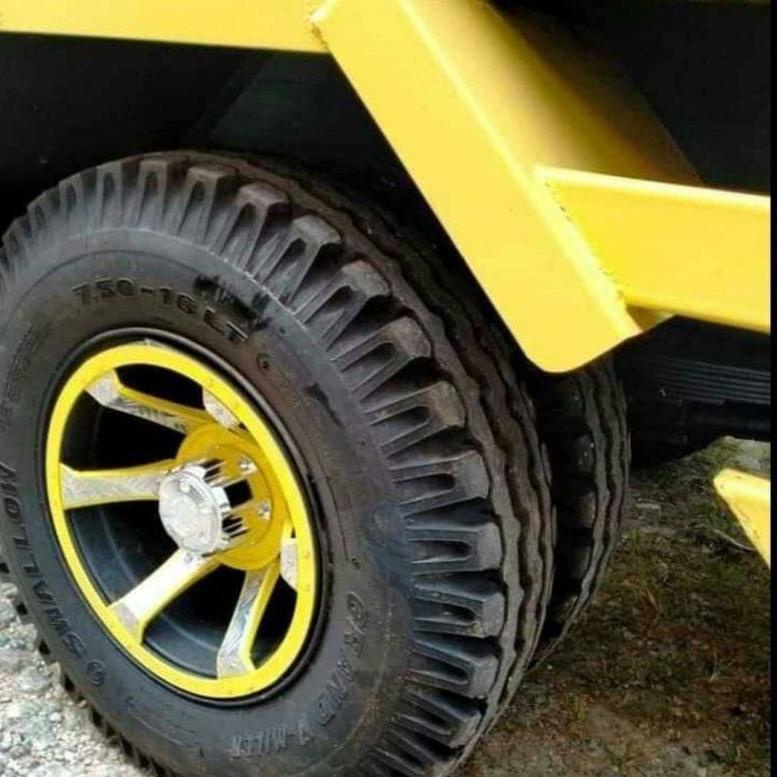 weldop dop roda truck bis medium ring 16 spider belakang saja kuning 2 pcs