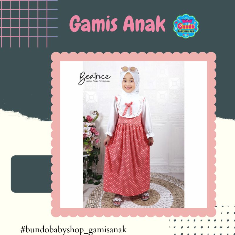 Gamis Anak Polkadot