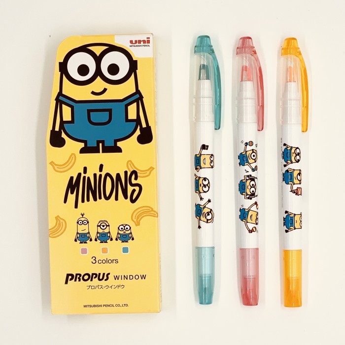 

Highlighter Soft Color Double Sided Minions Set Uni Propus