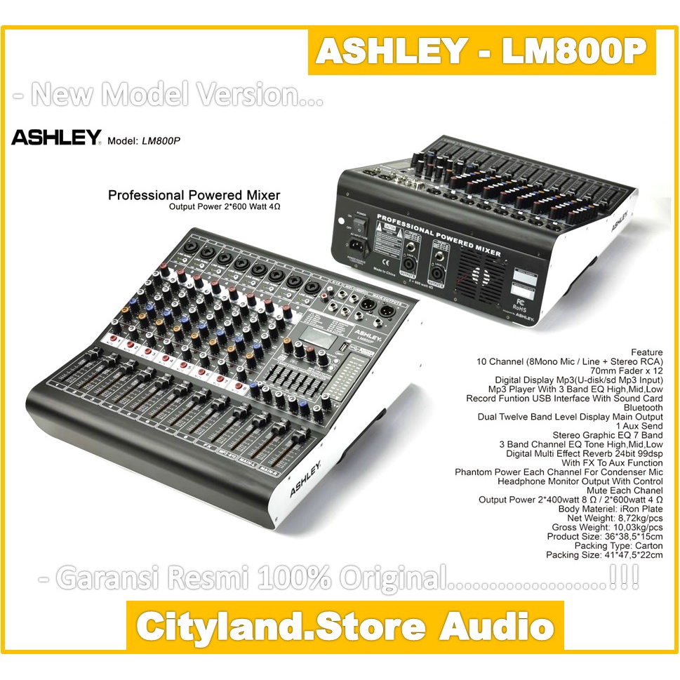 Power Mixer Audio Ashley lm800p / Power Mixer Ashley Lm800p Original