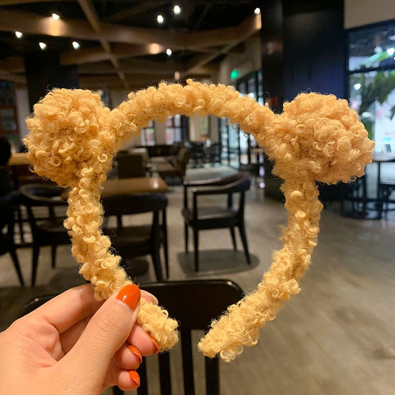 Bando Rambut Hoop Perempuan Mencuci Wajah Lucu Kepala Hoop Kartu Rambut Sederhana Hiasan Kepala Beruang Mewah / Hair Accessories/Hairband/ Wanita/Korea