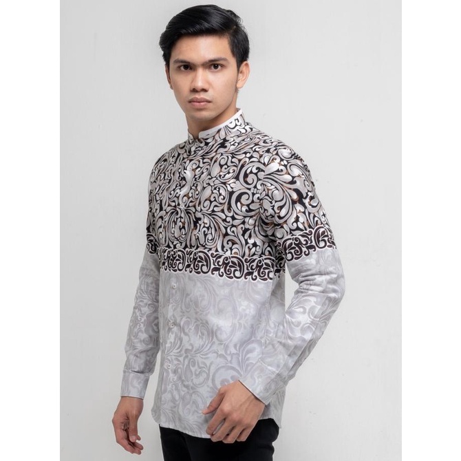 Sale MOC Kemeja Koko Lengan Panjang Pria Slim Fit WONKA - BEIGE /BAJU KOKO PRIA/BAJU KOKO DEWASA/BAJ