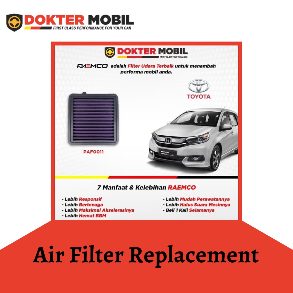 Air Filter Replacement / Filter Udara Honda Mobilio RAEMCO