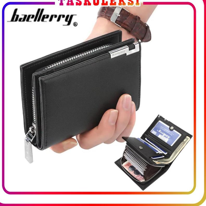 BOOMING ☛TK☚ D025 Dompet Baellerry Original Wanita Pria Kulit Panjang Fashion Murah Kartu Import Lip