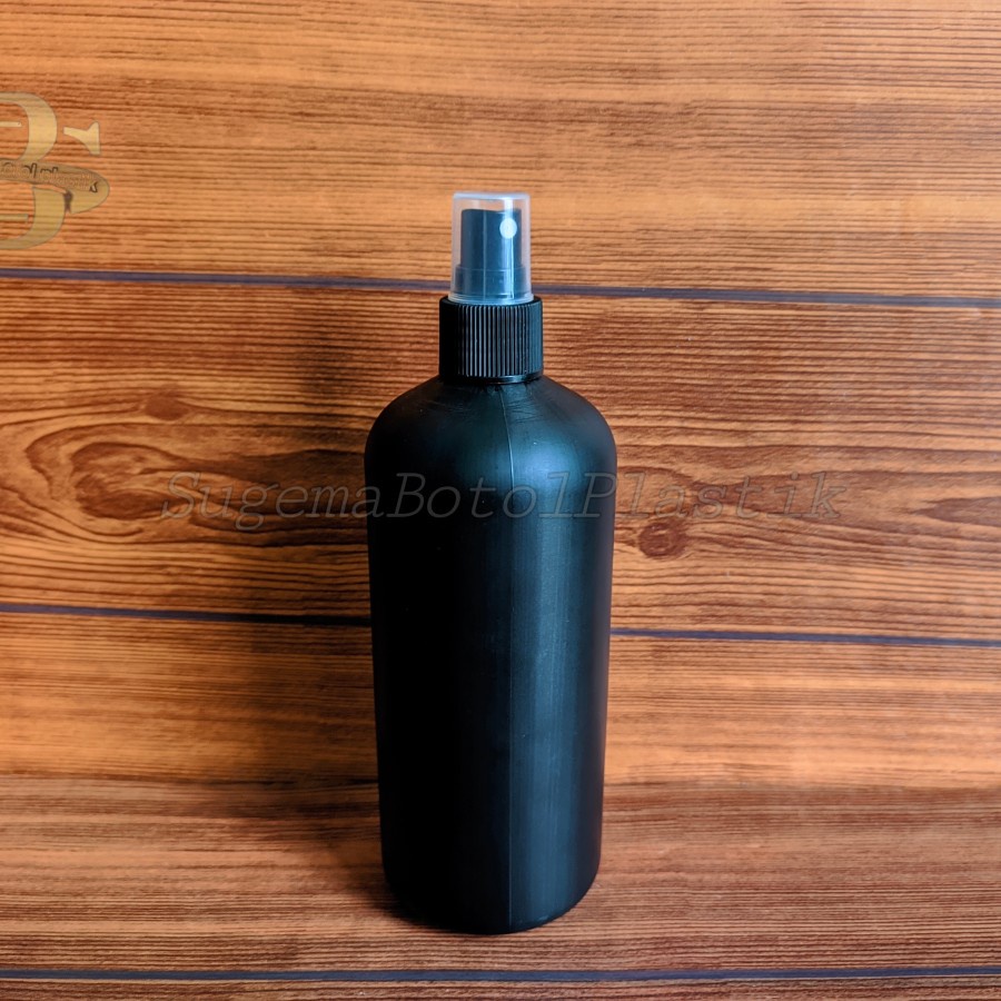 Botol spray 500ml hdpe tutup spray hitam botol hitam