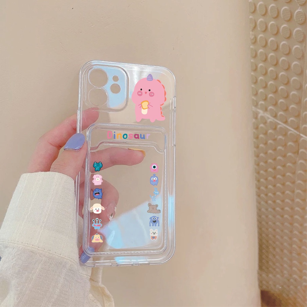 [V38] Softcase Realme 5 5i 8 C2 C11 C12 C15 C20 C21 C25 C25S C30 C31 C33 C35 C55 4G 5G 2020 2021 Soft Case Kartu Wallet Bening Motif