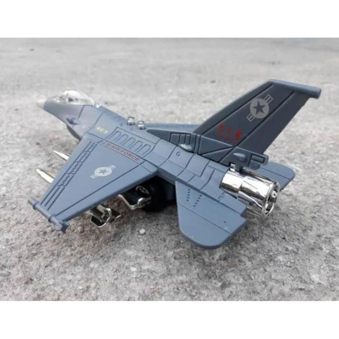 Diecast Pesawat Jet Tempur F-16 - Miniatur Jet F16 - Replika Mainan B