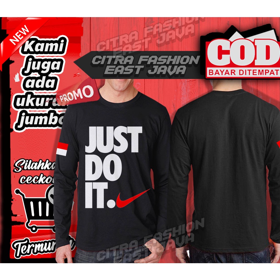 KAOS HITAM LENGAN PANJANG NIKE JUST DO IT 2