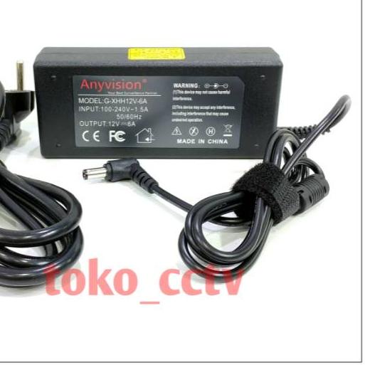 ➥ Adaptor 6A 12V DC Adaptor 12v 6a Anyvision Adaptor Cctv Adaptor Dvr 12V 6A ☺