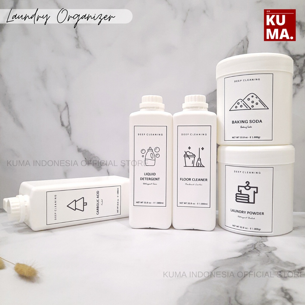 LAUNDRY ORGANIZER &amp; CLEANING Refillable Botol Refill 1000ml 1000gr Derigen Jar Aesthetic Jerigen Jerrycan Free Stiker BOTOL RINSO CAIR PEWANGI PAKAIAN DETERGENT CAIR SUPERPEL KARBOL