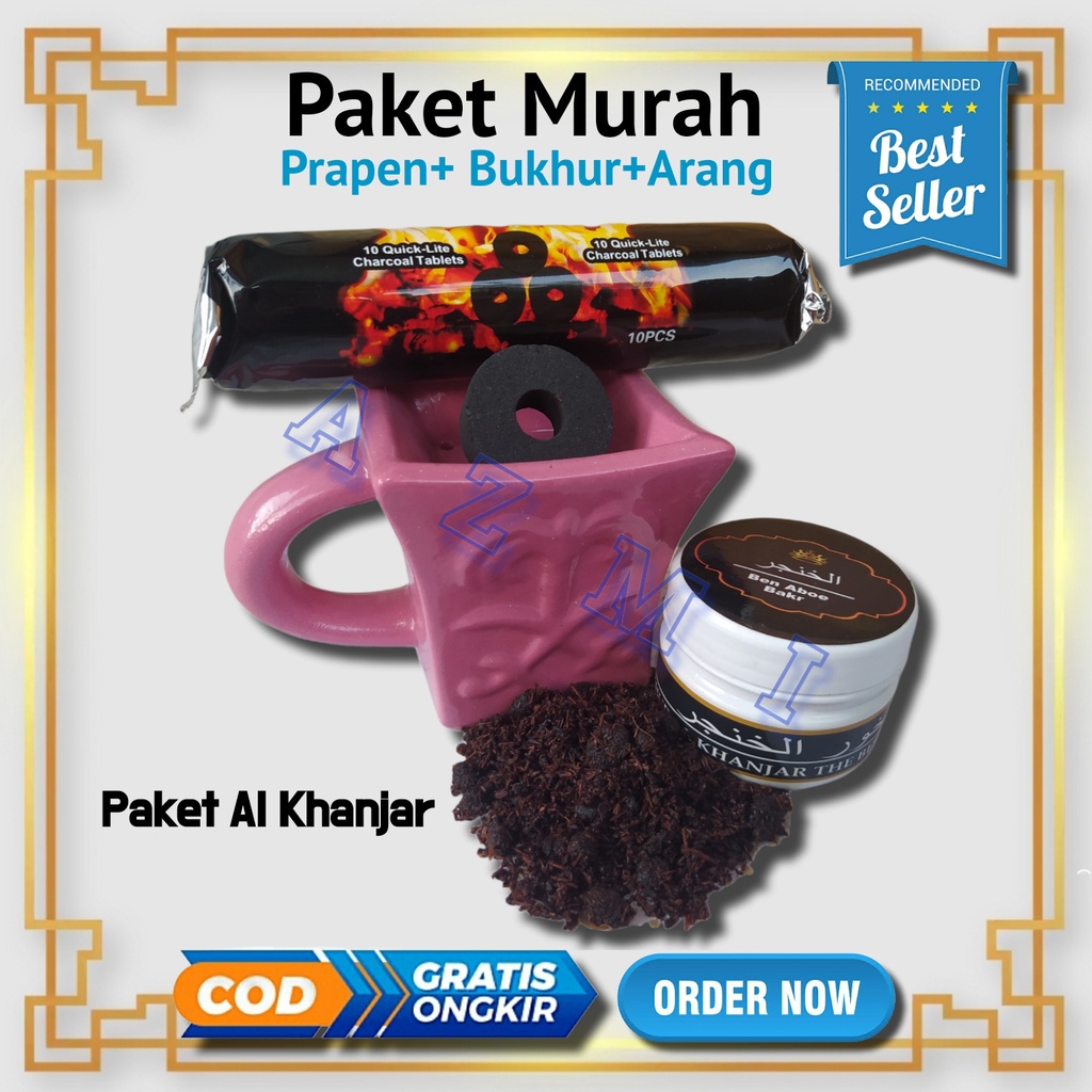 Paket Buhur Al Khanjar Prapen Mini dan Arang Briket Ben Aboe Bakr Jufri