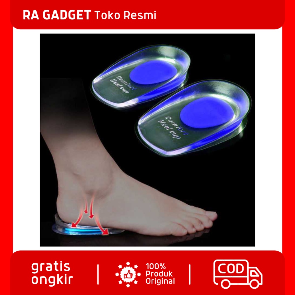 Insular Alas Kaki Sol Sepatu Soft Silicone Gel Man / Insole Sepatu Dalam Empuk Pria Wanita Futsal Bo