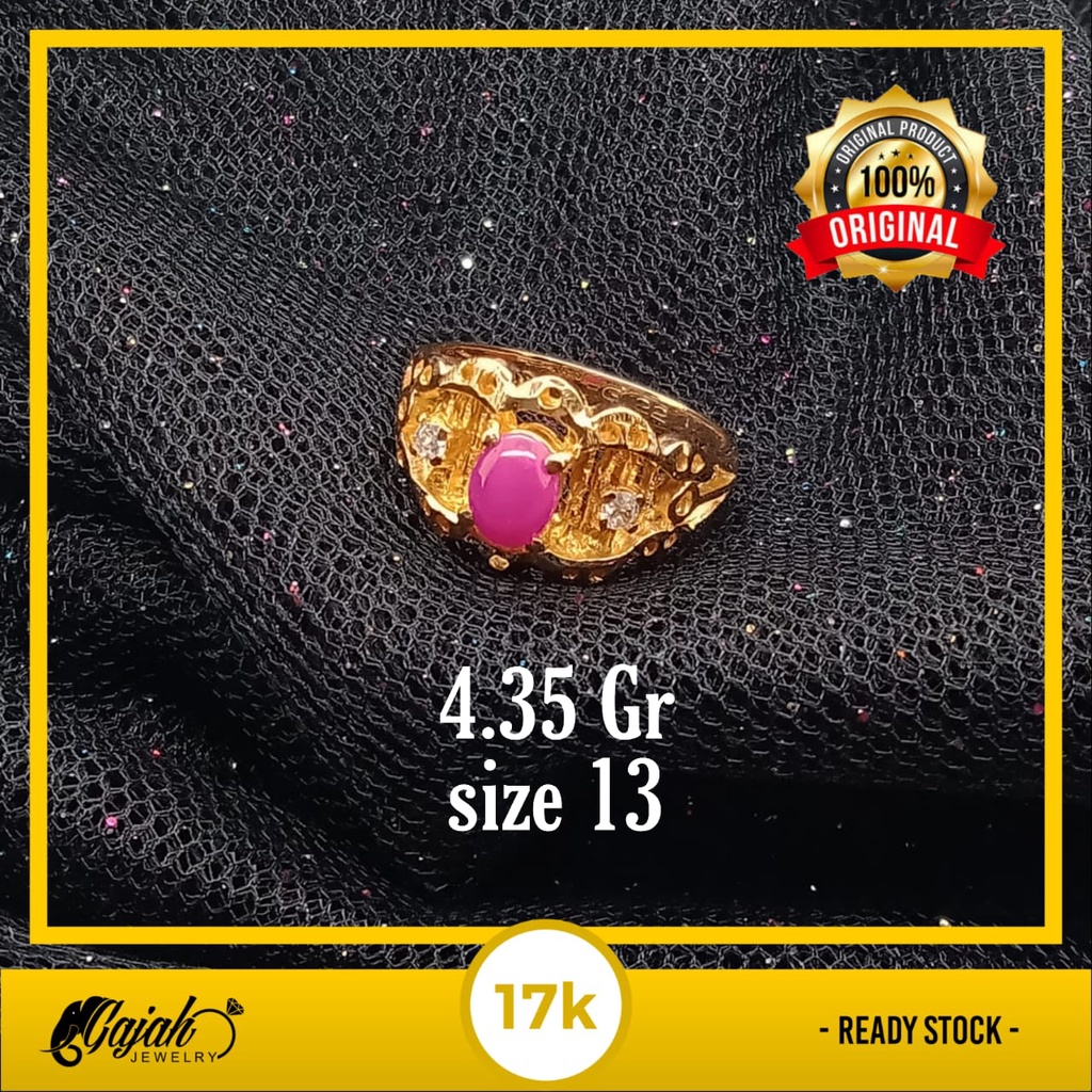 Cincin Emas 17K - 4.35 Gr Kadar 750 - 4350