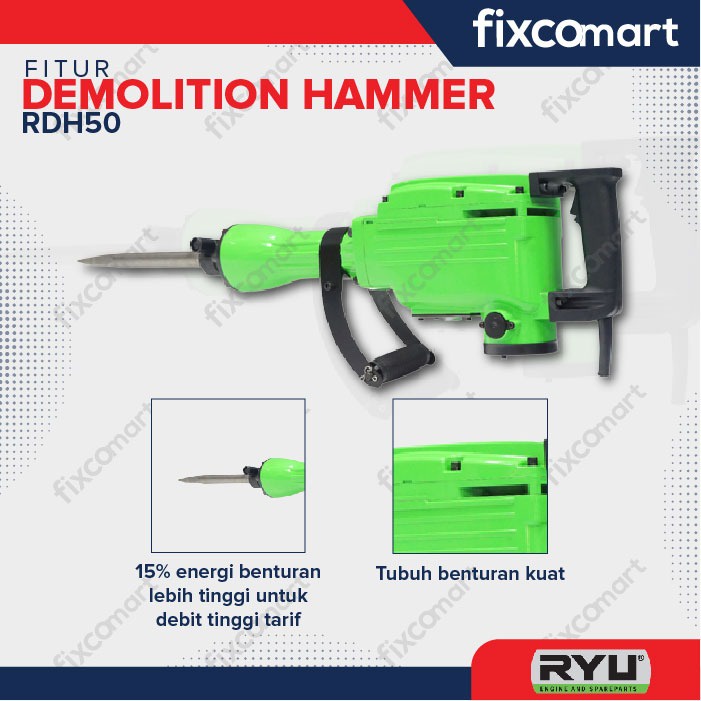 Ryu Demolition Hammer / Ryu Mesin Bobok Beton Rdh 50 1400 W